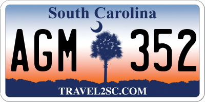 SC license plate AGM352