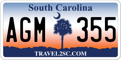 SC license plate AGM355