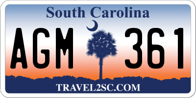 SC license plate AGM361