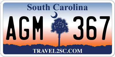 SC license plate AGM367