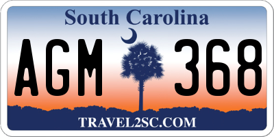 SC license plate AGM368