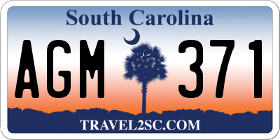 SC license plate AGM371