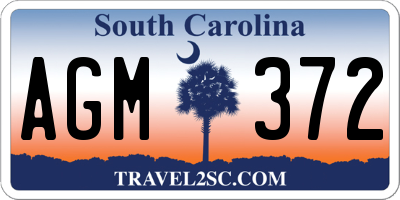 SC license plate AGM372