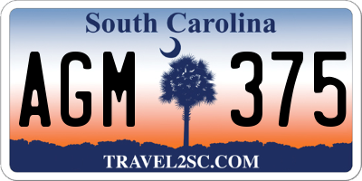 SC license plate AGM375