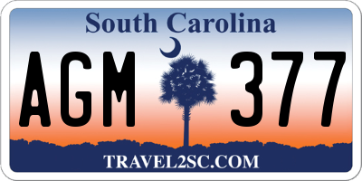 SC license plate AGM377