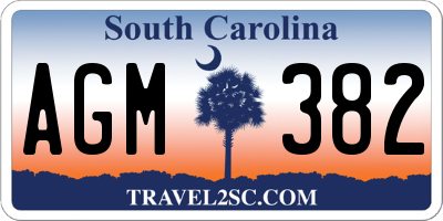 SC license plate AGM382