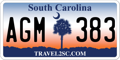 SC license plate AGM383