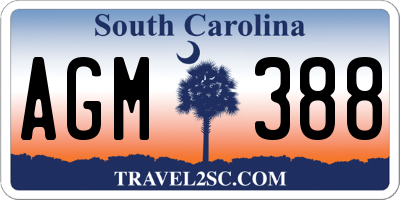SC license plate AGM388