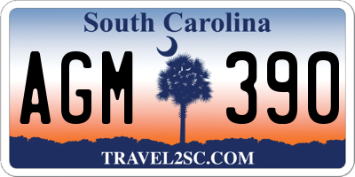 SC license plate AGM390