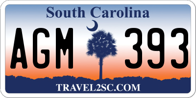 SC license plate AGM393