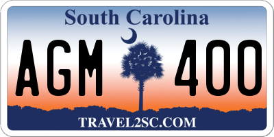 SC license plate AGM400