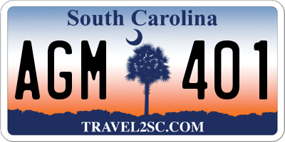 SC license plate AGM401