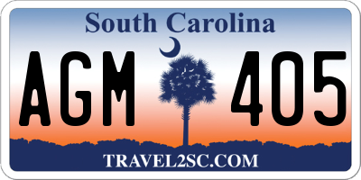 SC license plate AGM405