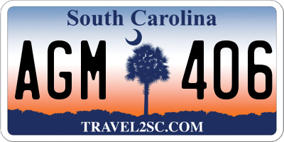 SC license plate AGM406