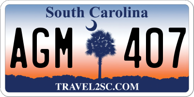 SC license plate AGM407