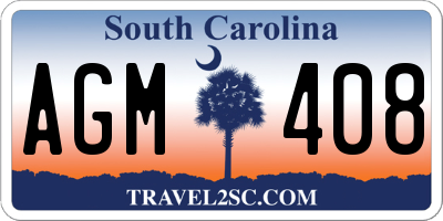 SC license plate AGM408