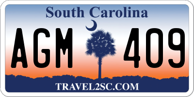 SC license plate AGM409
