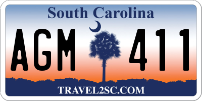 SC license plate AGM411