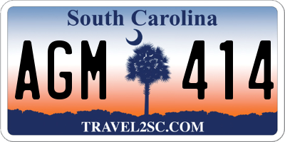 SC license plate AGM414