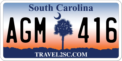 SC license plate AGM416