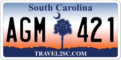 SC license plate AGM421