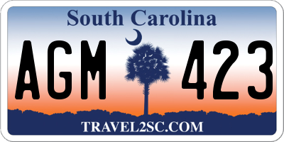 SC license plate AGM423