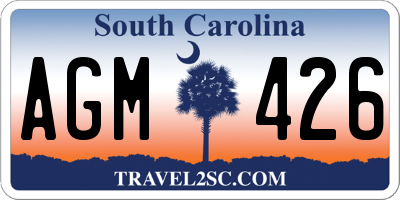 SC license plate AGM426
