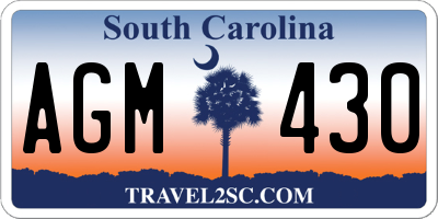 SC license plate AGM430