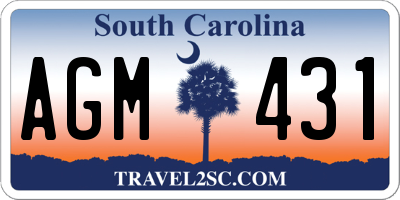 SC license plate AGM431