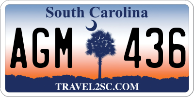 SC license plate AGM436