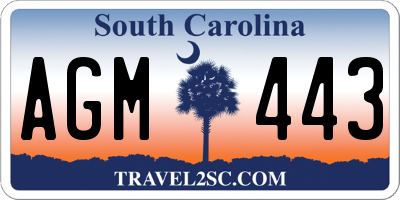 SC license plate AGM443