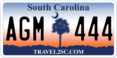 SC license plate AGM444