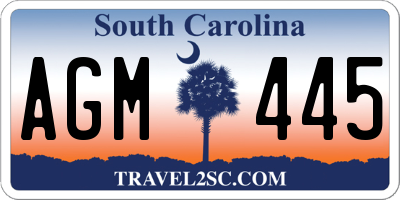 SC license plate AGM445