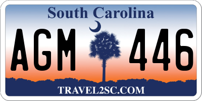 SC license plate AGM446
