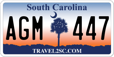 SC license plate AGM447