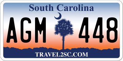 SC license plate AGM448