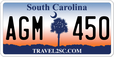 SC license plate AGM450