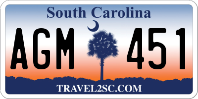 SC license plate AGM451