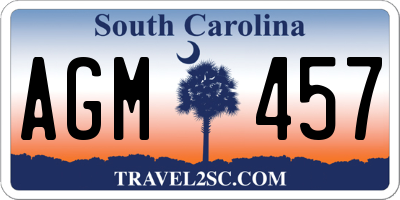 SC license plate AGM457