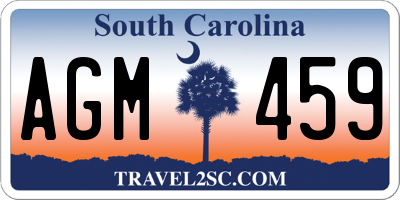 SC license plate AGM459