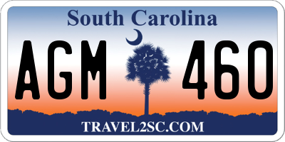 SC license plate AGM460