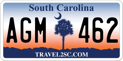 SC license plate AGM462