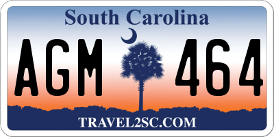 SC license plate AGM464
