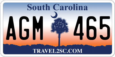 SC license plate AGM465