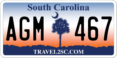 SC license plate AGM467