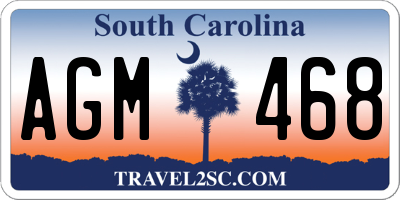 SC license plate AGM468