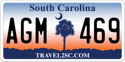 SC license plate AGM469