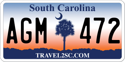 SC license plate AGM472