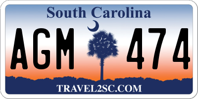 SC license plate AGM474