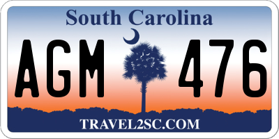 SC license plate AGM476